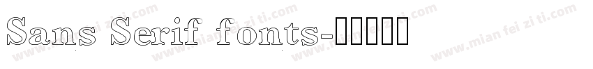 Sans Serif fonts字体转换